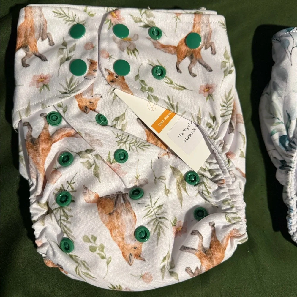 Brand New (with tags) HappyBeeHind 100% Cotton AIO Cloth Diaper Set - Picture 3 of 10